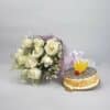 White Roses & Cake 1/2 Kg