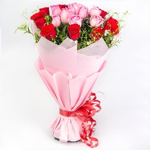 Red & Pink Rose Bunch