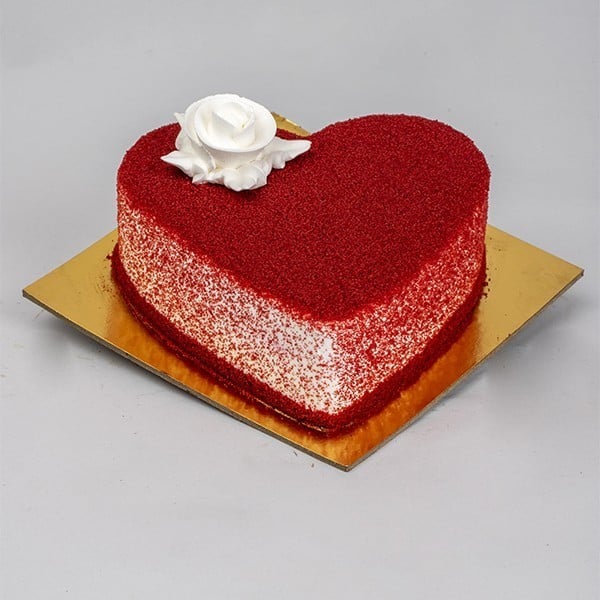 Red Velvet Cake Heart Shape for Birthday Same Day Delivery