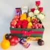 Mix Fruit Box With Chocolate & Flowers