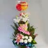 Air Balloon with Flower Arrangement (Anniversary Special)