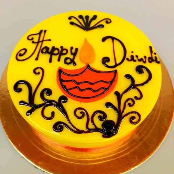 Diwali Diyas Print Cake saudi-arabia | Gift Diwali Diyas Print Cake- FNP