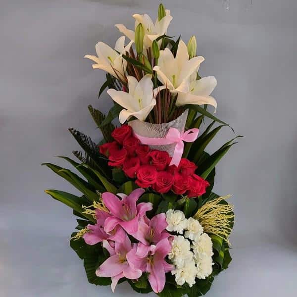 Basket of mix flowers