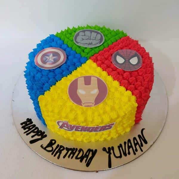 Avengers Kids Theme Cake