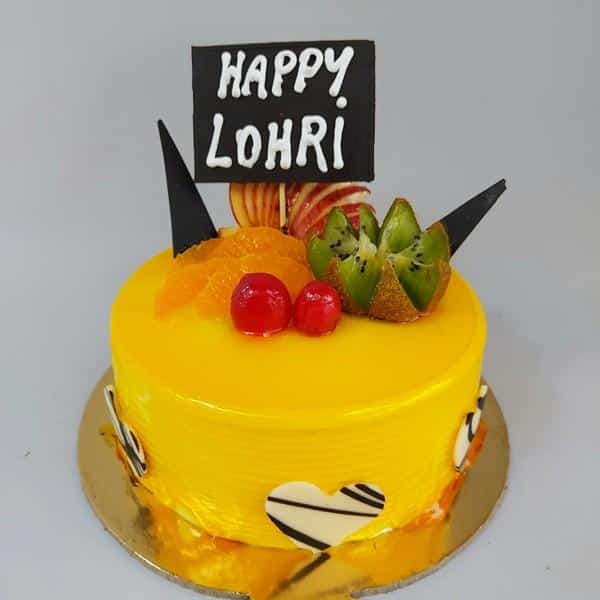 Send Happy lohri chocolate photo cake online by GiftJaipur in Rajasthan