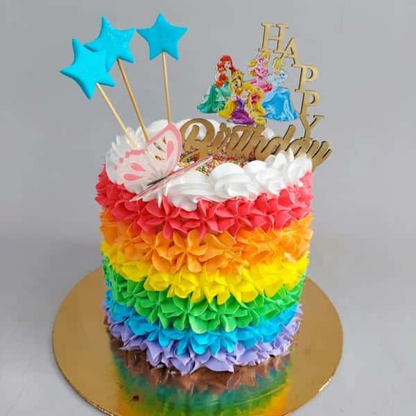 Rainbow Unicorn Cake - Luv Flower & Cake