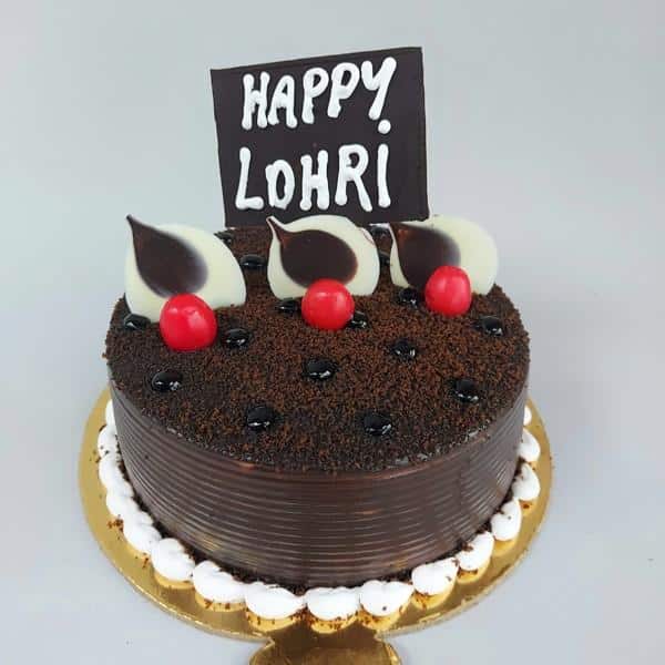 Choco vanilla cake for lohri