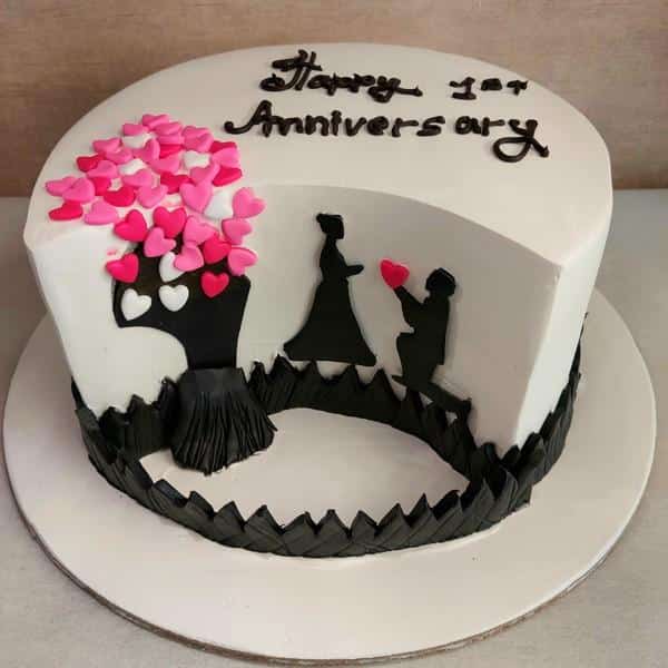 Two Tier 25th Anniversary Cake Design Ideas 2022/2 Tier Cake/Anniversary  Cake/Happy Anniversary Cake - YouTube
