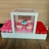 Premium Box of Roses with Cupcakes