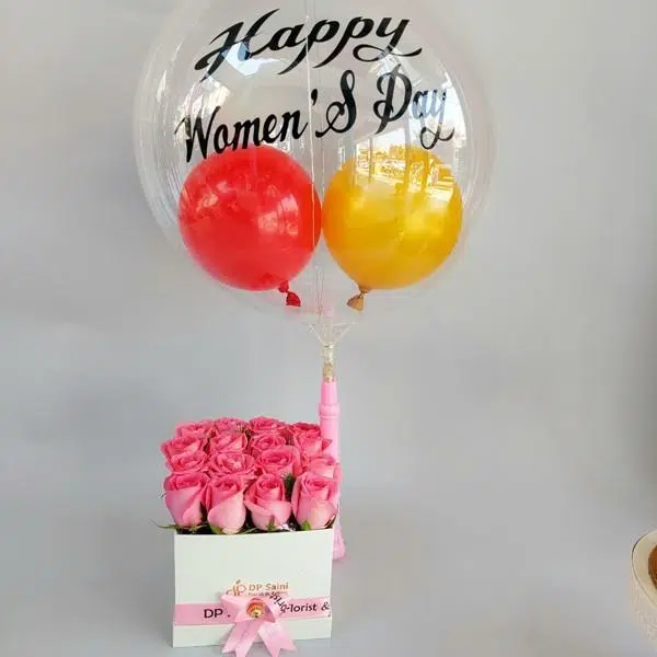 Rose Box with Air Balloon LED