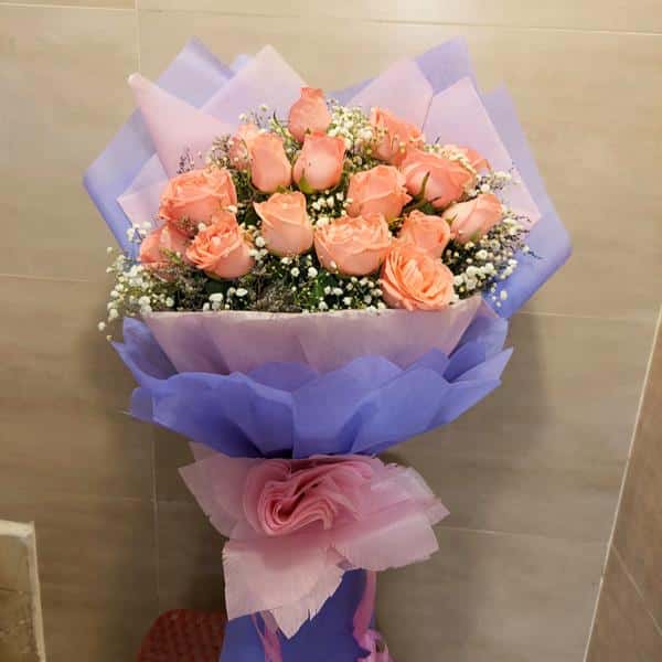 Bunch of Pink Flowers with Double Packing