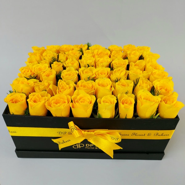 Box of 50 Yellow Roses