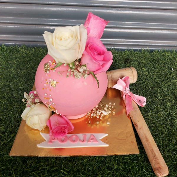 Shop for Fresh 1st Birthday Girl 2 Tier Pink Theme Cake online