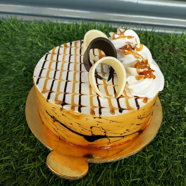 Butterscotch Cake - Butterscotch Layer Cake Recipe - Veena Azmanov