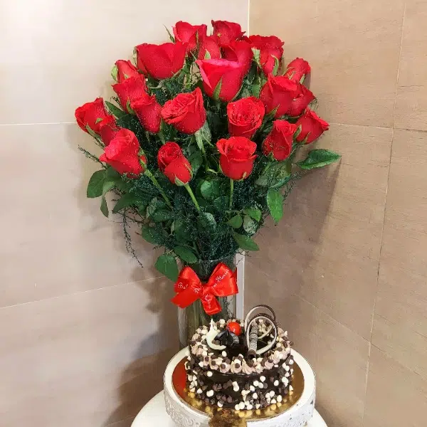 Combo of Roses & Cake