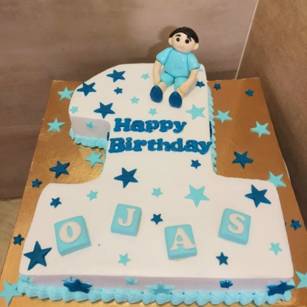 Teddy Number Birthday Cake - Karen's Cakes