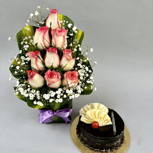 Combo of Roses & Cake