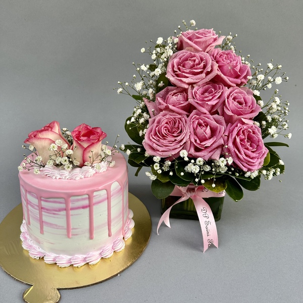Pink Buttercream Rose Swirl Birthday Cake | Gray Barn Baking