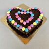 Heart Chocolate Gems Cake