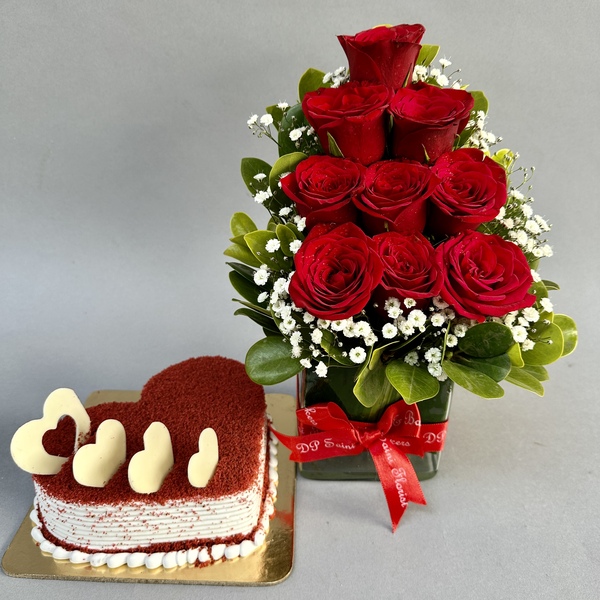 Buy Rose Heart Shape Cake - Tfcakes